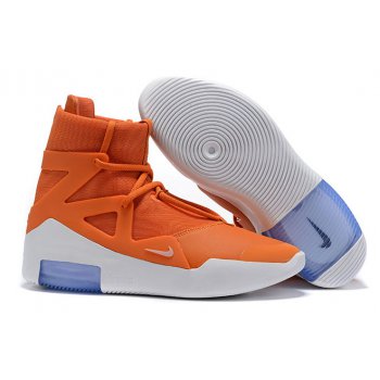 2019 Nike Air Fear of God 1 Orange White Shoes